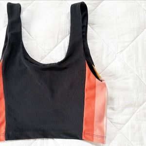 NEW BEACH RIOT Sports Bra Top Black Ribbed Small NWOT